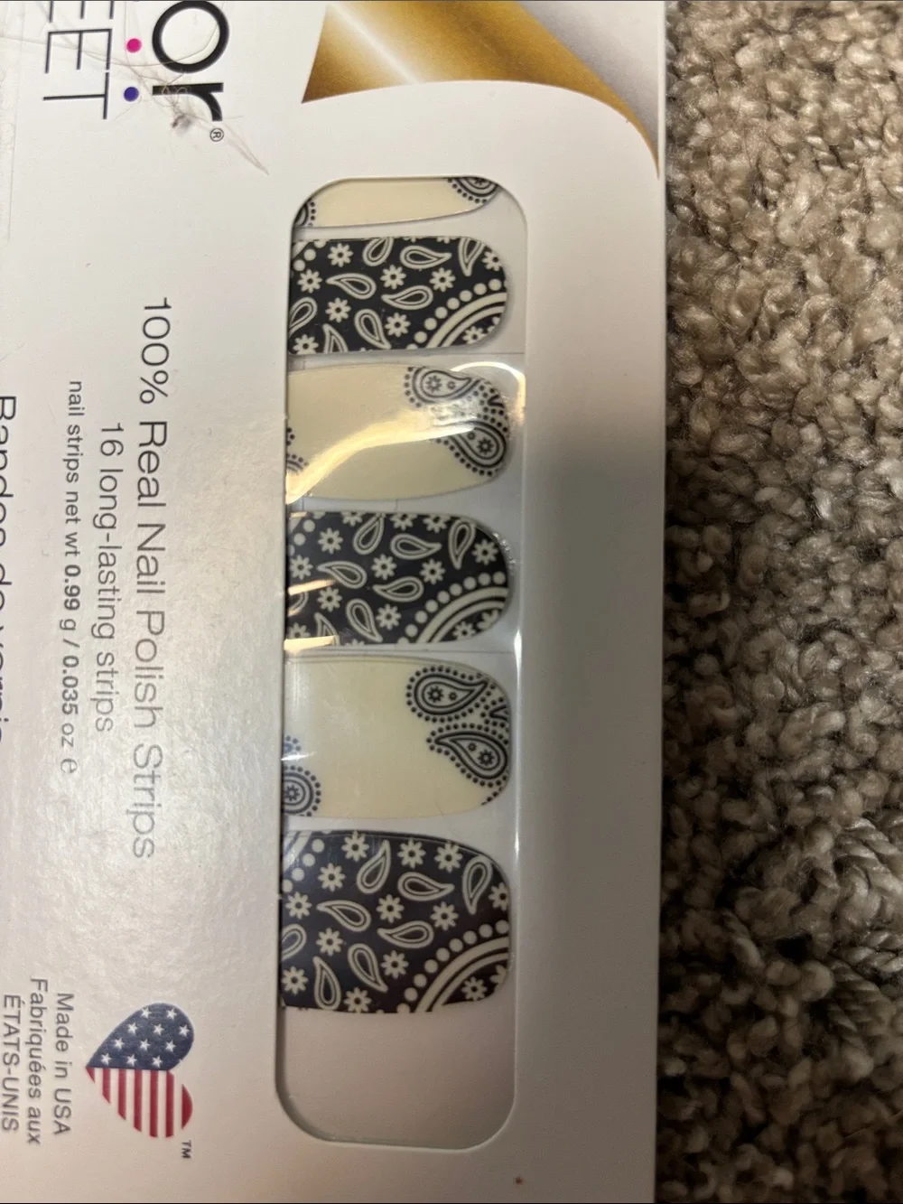 Color Street Black, Cream & Leopard Paisley Nail Strips - Mixed Patterns